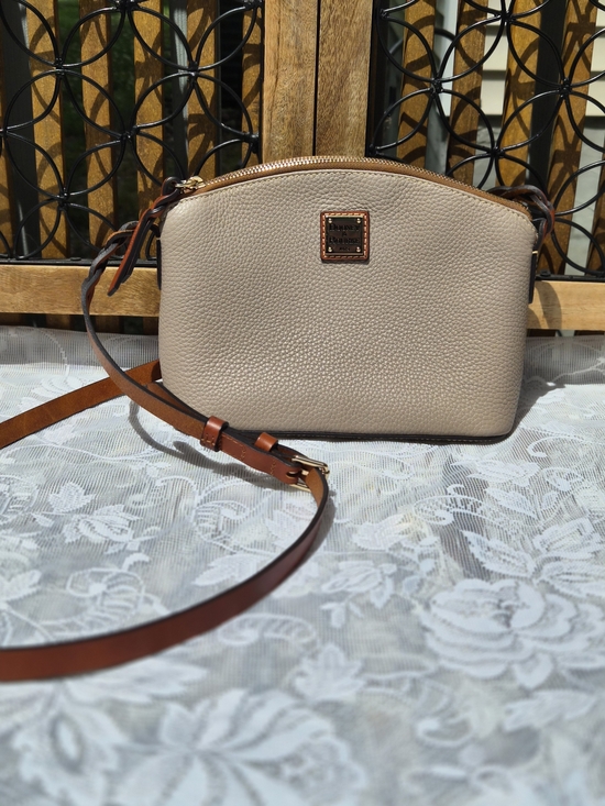 Dooney & Bourke Handbags - Dooney & Bourke Pebbled Leather Crossbody Bag in Taupe